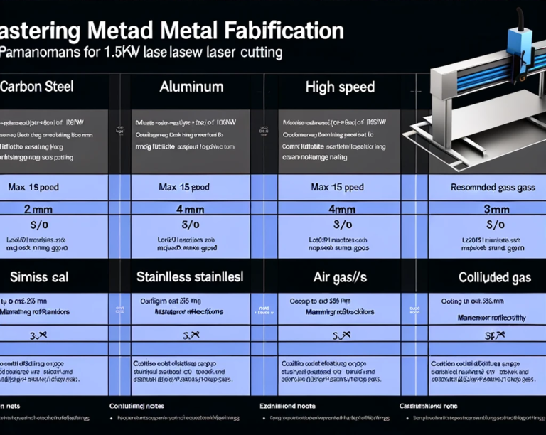 1.5kw laser cutting parameters