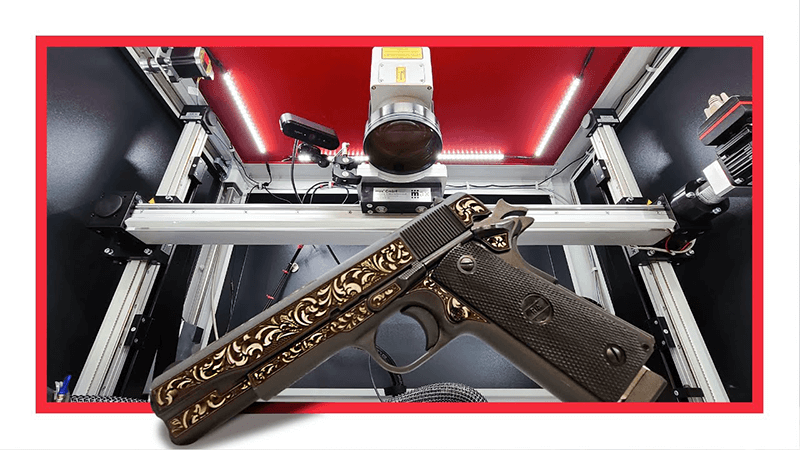 how does laser engrave guns