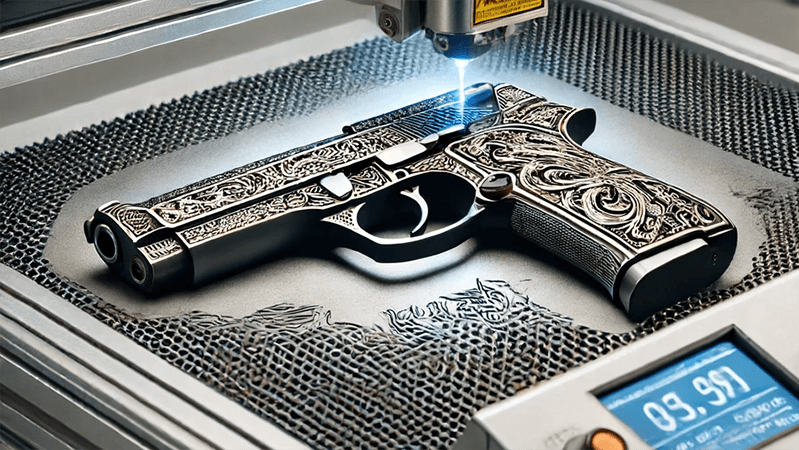 laser engraving on firearm