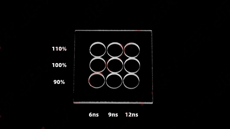 laser drilling glass effect