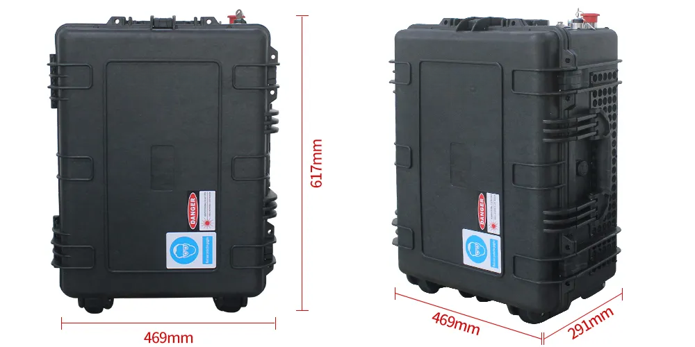 Luggage Pulsed Laser Cleaning Machine Dimension