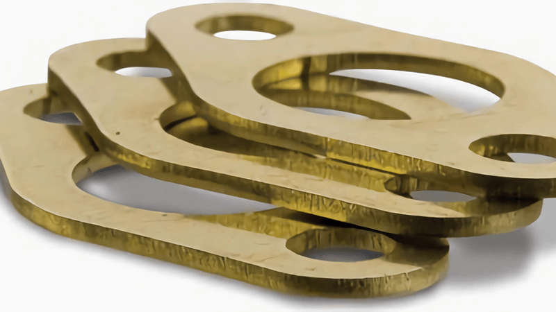 fiber laser cutting brass sample