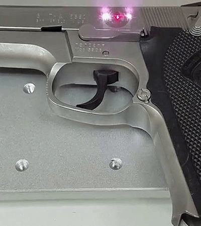 fiber laser engraving on firearm