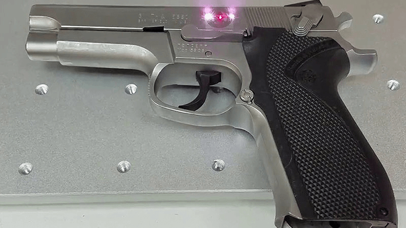 fiber laser engraving on firearm