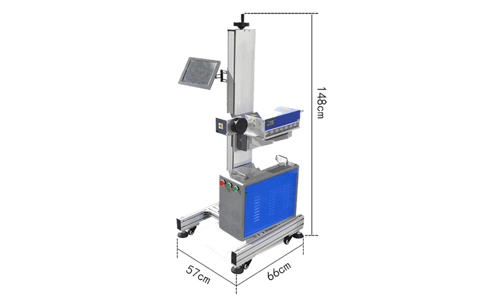 flying laser marking machine size