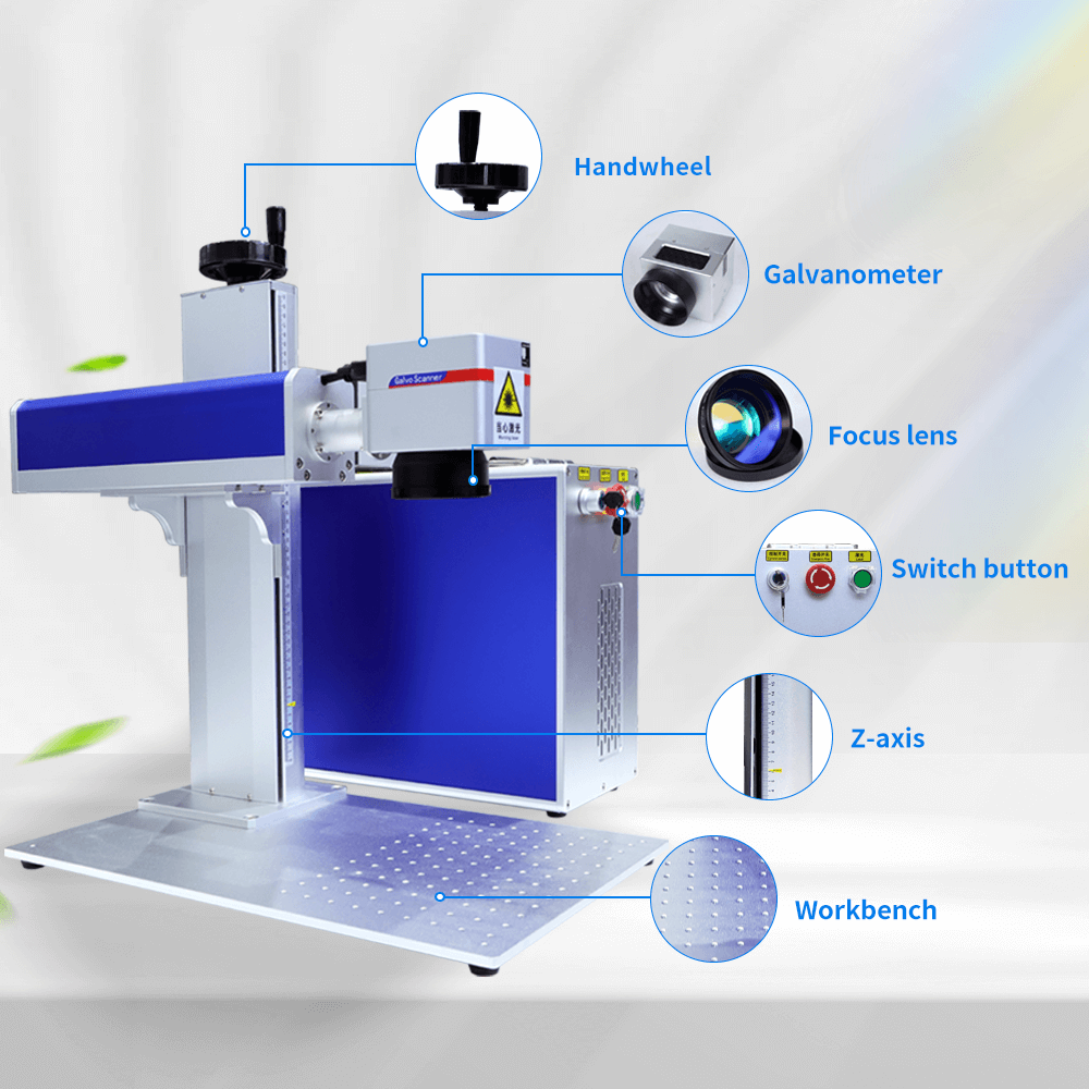 split fiber laser marking machine parts