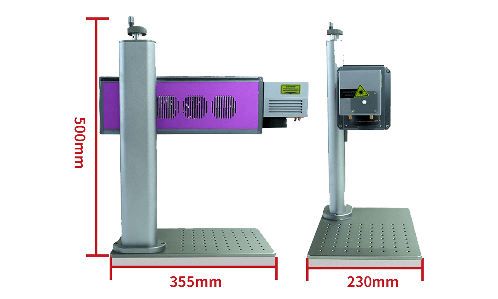 split-type uv laser marking machine size 1