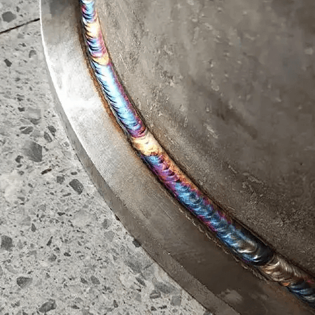 air-cooled fiber laser welding sample