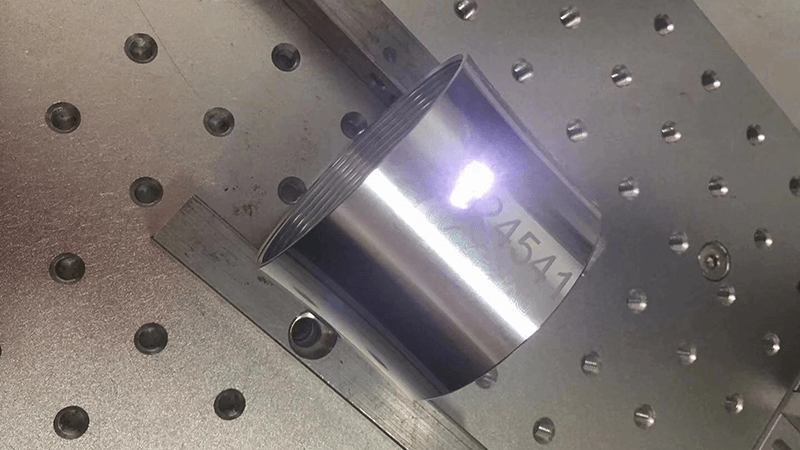 Fiber Laser Marking on Irregular Metal.