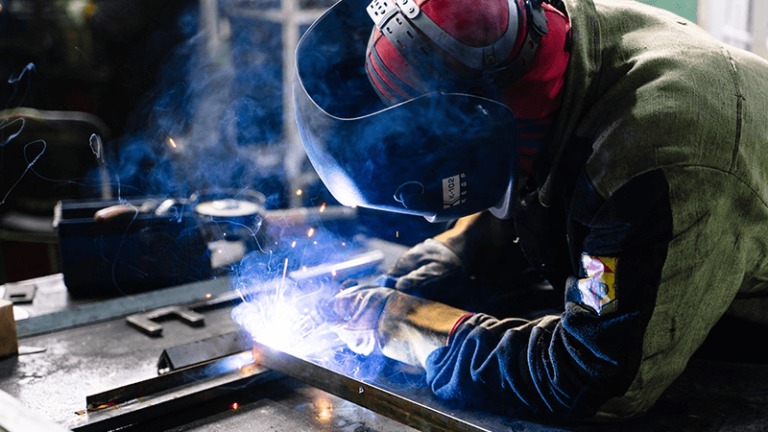 Hand-held Laser Welding Machine Working in the Factory