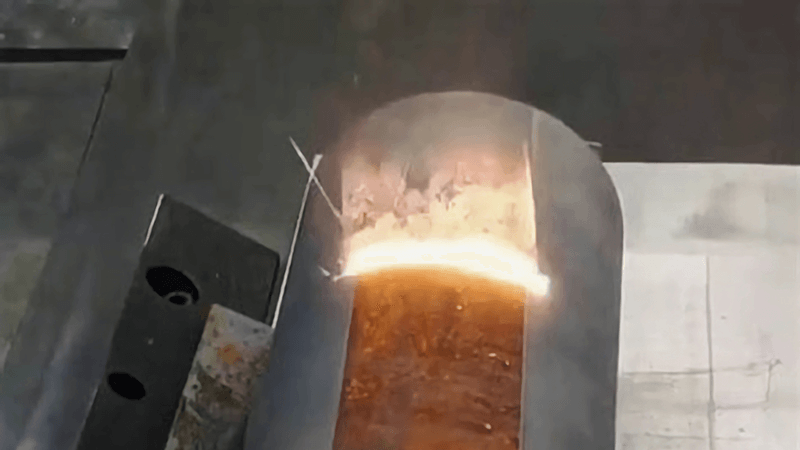 Laser cleaning of rust from square tube