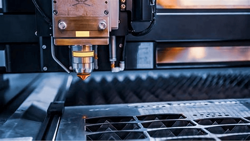 Laser cutting precision, cutting through metal sheet