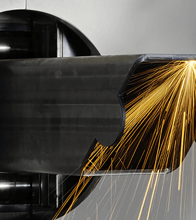 Laser cutting carbon steel pipe with precision