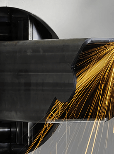 Laser cutting carbon steel pipe with precision