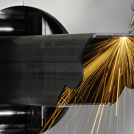 Laser cutting carbon steel pipe with precision