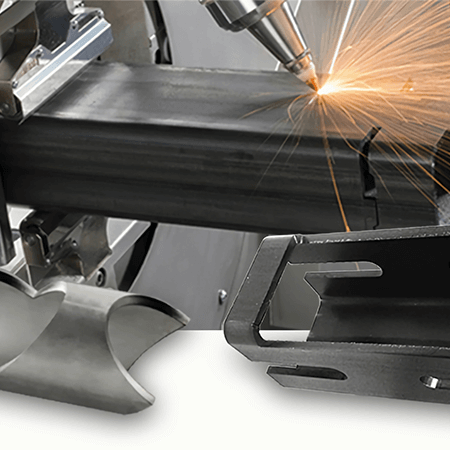 Fiber laser tube cutting machine cutting different metal pipe samples