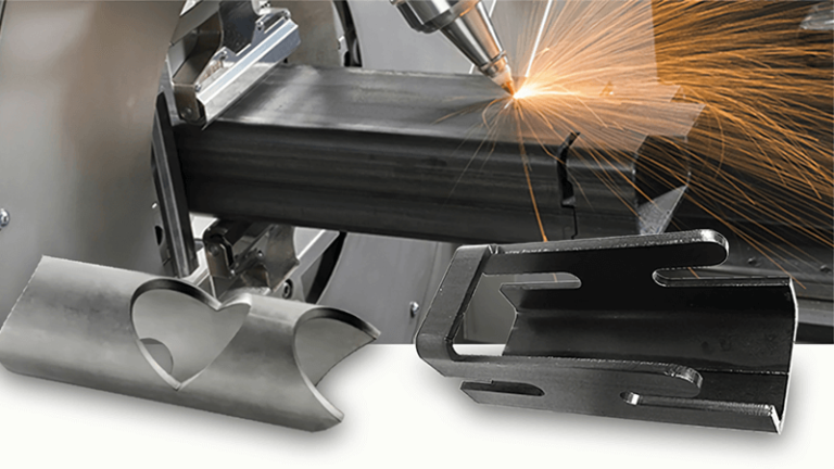Fiber laser tube cutting machine cutting different metal pipe samples