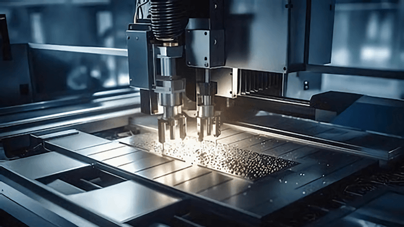 Laser cutting machine cutting display