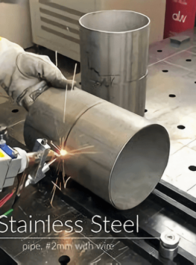 Laser welding on stainless steel plate